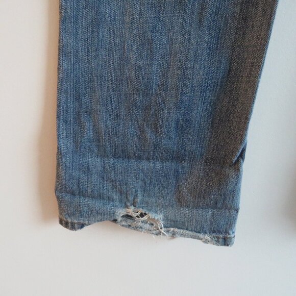 VINTAGE ABERCROMBIE & FITCH Y2K Low Rise Flap Pocket Distressed Jeans - Picture 10 of 16